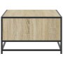 Mesa de centro madera ingeniería metal roble Sonoma 100x57x35cm by , Coffee table - Ref: Foro24-848760, Price: 72,75 €, Disco...