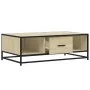 Mesa de centro madera ingeniería metal roble Sonoma 100x57x35cm de , Mesas de centro - Ref: Foro24-848760, Precio: 71,87 €, D...
