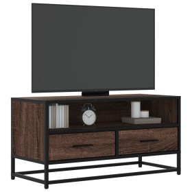 Mueble TV metal y madera ingeniería marrón roble 80x34,5x40 cm von , TV-Möbel - Ref: Foro24-848813, Preis: 64,25 €, Rabatt: %