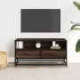 Mueble TV metal y madera ingeniería marrón roble 80x34,5x40 cm von , TV-Möbel - Ref: Foro24-848813, Preis: 63,43 €, Rabatt: %