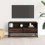 Mueble TV metal y madera ingeniería marrón roble 80x34,5x40 cm von , TV-Möbel - Ref: Foro24-848813, Preis: 64,25 €, Rabatt: %