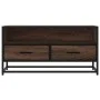 Mueble TV metal y madera ingeniería marrón roble 80x34,5x40 cm von , TV-Möbel - Ref: Foro24-848813, Preis: 63,43 €, Rabatt: %