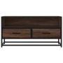 Mueble TV metal y madera ingeniería marrón roble 80x34,5x40 cm von , TV-Möbel - Ref: Foro24-848813, Preis: 64,25 €, Rabatt: %
