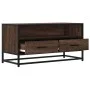 Mueble TV metal y madera ingeniería marrón roble 80x34,5x40 cm von , TV-Möbel - Ref: Foro24-848813, Preis: 63,43 €, Rabatt: %