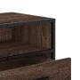 Mueble TV metal y madera ingeniería marrón roble 80x34,5x40 cm von , TV-Möbel - Ref: Foro24-848813, Preis: 63,43 €, Rabatt: %