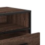Mueble TV metal y madera ingeniería marrón roble 80x34,5x40 cm von , TV-Möbel - Ref: Foro24-848813, Preis: 64,25 €, Rabatt: %
