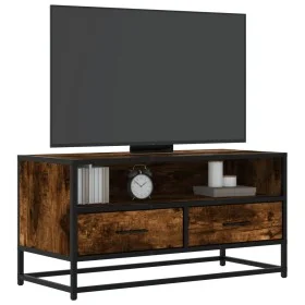 Mueble TV metal y madera ingeniería roble humo 80x34,5x40 cm von , TV-Möbel - Ref: Foro24-848811, Preis: 61,90 €, Rabatt: %