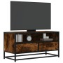 Mueble TV metal y madera ingeniería roble humo 80x34,5x40 cm von , TV-Möbel - Ref: Foro24-848811, Preis: 62,67 €, Rabatt: %