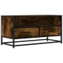 Mueble TV metal y madera ingeniería roble humo 80x34,5x40 cm de , Muebles TV - Ref: Foro24-848811, Precio: 61,90 €, Descuento: %