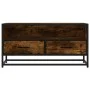 Mueble TV metal y madera ingeniería roble humo 80x34,5x40 cm de , Muebles TV - Ref: Foro24-848811, Precio: 61,90 €, Descuento: %