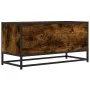Mueble TV metal y madera ingeniería roble humo 80x34,5x40 cm de , Muebles TV - Ref: Foro24-848811, Precio: 61,90 €, Descuento: %
