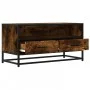 Mueble TV metal y madera ingeniería roble humo 80x34,5x40 cm de , Muebles TV - Ref: Foro24-848811, Precio: 61,90 €, Descuento: %