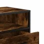 Mueble TV metal y madera ingeniería roble humo 80x34,5x40 cm de , Muebles TV - Ref: Foro24-848811, Precio: 61,90 €, Descuento: %