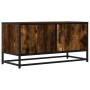 Mueble TV metal y madera ingeniería roble humo 80x34,5x40 cm de , Muebles TV - Ref: Foro24-848826, Precio: 48,17 €, Descuento: %