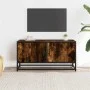 Mueble TV metal y madera ingeniería roble humo 80x34,5x40 cm von , TV-Möbel - Ref: Foro24-848826, Preis: 47,55 €, Rabatt: %