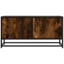 Mueble TV metal y madera ingeniería roble humo 80x34,5x40 cm de , Muebles TV - Ref: Foro24-848826, Precio: 48,17 €, Descuento: %