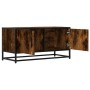 Mueble TV metal y madera ingeniería roble humo 80x34,5x40 cm de , Muebles TV - Ref: Foro24-848826, Precio: 48,17 €, Descuento: %