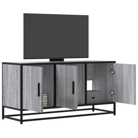 Mueble TV madera ingeniería y metal gris Sonoma 100x35x50 cm von , TV-Möbel - Ref: Foro24-848832, Preis: 75,85 €, Rabatt: %