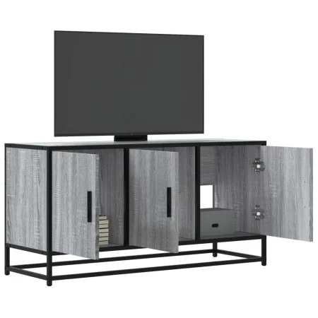 Mueble TV madera ingeniería y metal gris Sonoma 100x35x50 cm von , TV-Möbel - Ref: Foro24-848832, Preis: 74,89 €, Rabatt: %