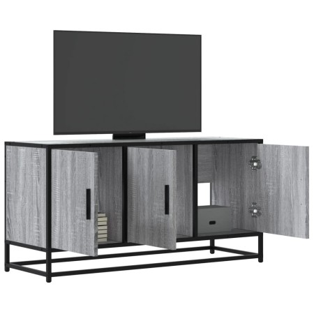 Mueble TV madera ingeniería y metal gris Sonoma 100x35x50 cm by , TV Furniture - Ref: Foro24-848832, Price: 75,85 €, Discount: %