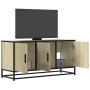 Mueble TV madera ingeniería y metal roble Sonoma 100x35x50 cm von , TV-Möbel - Ref: Foro24-848830, Preis: 77,33 €, Rabatt: %