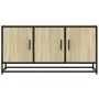 Mueble TV madera ingeniería y metal roble Sonoma 100x35x50 cm de , Muebles TV - Ref: Foro24-848830, Precio: 76,24 €, Descuent...