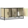 Mueble TV madera ingeniería y metal roble Sonoma 100x35x50 cm de , Muebles TV - Ref: Foro24-848830, Precio: 76,24 €, Descuent...