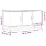 Mueble TV madera ingeniería y metal roble Sonoma 100x35x50 cm de , Muebles TV - Ref: Foro24-848830, Precio: 76,24 €, Descuent...