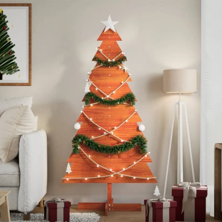 Árbol Navidad de adorno madera maciza pino marrón cera 150 cm by , Christmas trees - Ref: Foro24-858194, Price: 36,57 €, Disc...