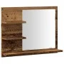 Espejo mueble de cuarto de baño madera envejecida 60x10,5x45 cm von , Badezimmerwaschtische - Ref: Foro24-856255, Preis: 48,9...