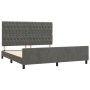 Estructura cama con cabecero terciopelo gris oscuro 180x200 cm