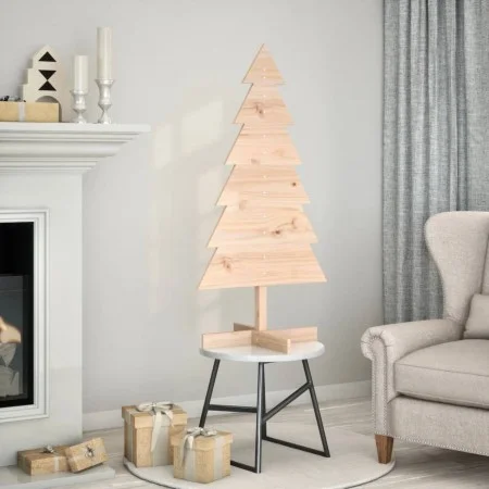 Árbol de Navidad de madera de adorno madera maciza pino 120 cm by , Christmas trees - Ref: Foro24-858189, Price: 23,80 €, Dis...