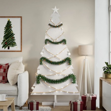 Árbol de Navidad de adorno madera maciza pino blanco 180 cm by , Christmas trees - Ref: Foro24-858196, Price: 44,81 €, Discou...