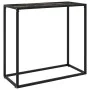 Schwarzer Konsolentisch aus gehärtetem Glas, 80 x 35 x 75 cm von vidaXL, Seitentische - Ref: Foro24-322810, Preis: 49,36 €, R...