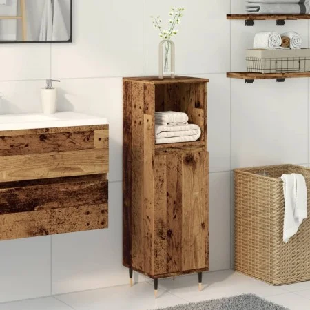 Armario de baño madera de ingeniería envejecida 30x30x100 cm by , Bathroom furniture - Ref: Foro24-857205, Price: 58,04 €, Di...