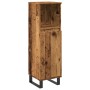 Armario de baño madera de ingeniería envejecida 30x30x100 cm