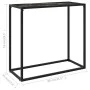 Black tempered glass console table 80x35x75 cm by vidaXL, Side tables - Ref: Foro24-322810, Price: 49,43 €, Discount: %