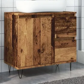 Mueble de lavabo madera de ingeniería envejecida 65x33x60 cm von , Badezimmermöbel - Ref: Foro24-857226, Preis: 94,09 €, Raba...