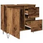 Mueble de lavabo madera de ingeniería envejecida 65x33x60 cm by , Bathroom furniture - Ref: Foro24-857226, Price: 93,92 €, Di...