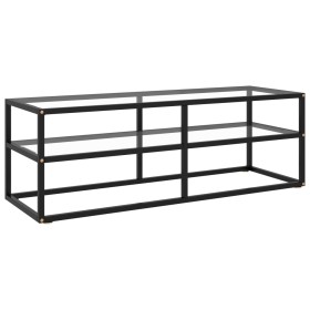 Schwarzer TV-Schrank mit schwarzem Hartglas 120x40x40 cm von vidaXL, TV-Möbel - Ref: Foro24-322859, Preis: 84,75 €, Rabatt: %