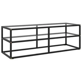 Schwarzer TV-Schrank mit schwarzem Hartglas 120x40x40 cm von vidaXL, TV-Möbel - Ref: Foro24-322859, Preis: 79,76 €, Rabatt: %