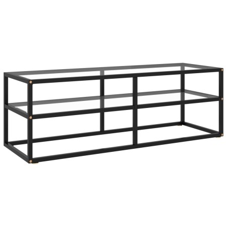 Schwarzer TV-Schrank mit schwarzem Hartglas 120x40x40 cm von vidaXL, TV-Möbel - Ref: Foro24-322859, Preis: 84,75 €, Rabatt: %