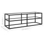 Schwarzer TV-Schrank mit schwarzem Hartglas 120x40x40 cm von vidaXL, TV-Möbel - Ref: Foro24-322859, Preis: 84,75 €, Rabatt: %