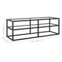Schwarzer TV-Schrank mit schwarzem Hartglas 120x40x40 cm von vidaXL, TV-Möbel - Ref: Foro24-322859, Preis: 79,76 €, Rabatt: %