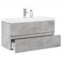 Set muebles de baño 2 piezas madera contrachapada gris hormigón de , Muebles de baño - Ref: Foro24-3324910, Precio: 230,34 €