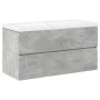 Set muebles de baño 2 piezas madera contrachapada gris hormigón von , Badezimmermöbel - Ref: Foro24-3324910, Preis: 222,19 €,...