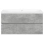 Set muebles de baño 2 piezas madera contrachapada gris hormigón von , Badezimmermöbel - Ref: Foro24-3324910, Preis: 230,82 €,...