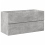 Set muebles de baño 2 piezas madera contrachapada gris hormigón von , Badezimmermöbel - Ref: Foro24-3324910, Preis: 230,82 €,...