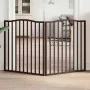 Puerta para perros plegable 2 paneles álamo marrón roble 160 cm by , Dog kennels and fences - Ref: Foro24-352234, Price: 44,8...