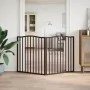 Puerta para perros plegable 2 paneles álamo marrón roble 160 cm by , Dog kennels and fences - Ref: Foro24-352234, Price: 44,8...